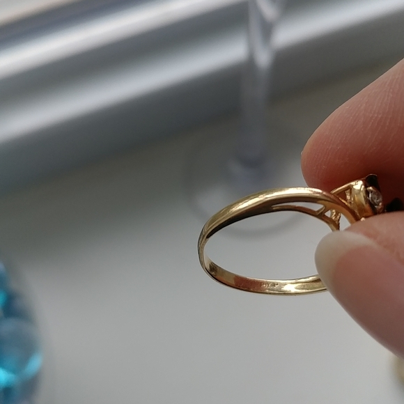 Blue Sapphire and diamond ring - Picture 4 of 4